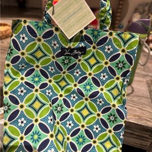 Vera Bradley Green and Blue Patterned Small Tote
